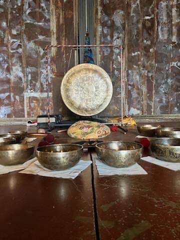 singing bowls and gong